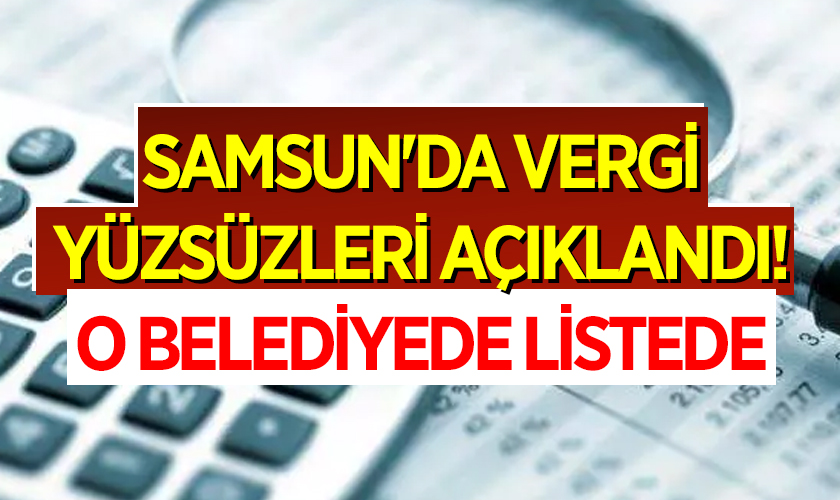 Samsun'da Vergi Yüzsüzleri Açıklandı! O Belediyede Listede