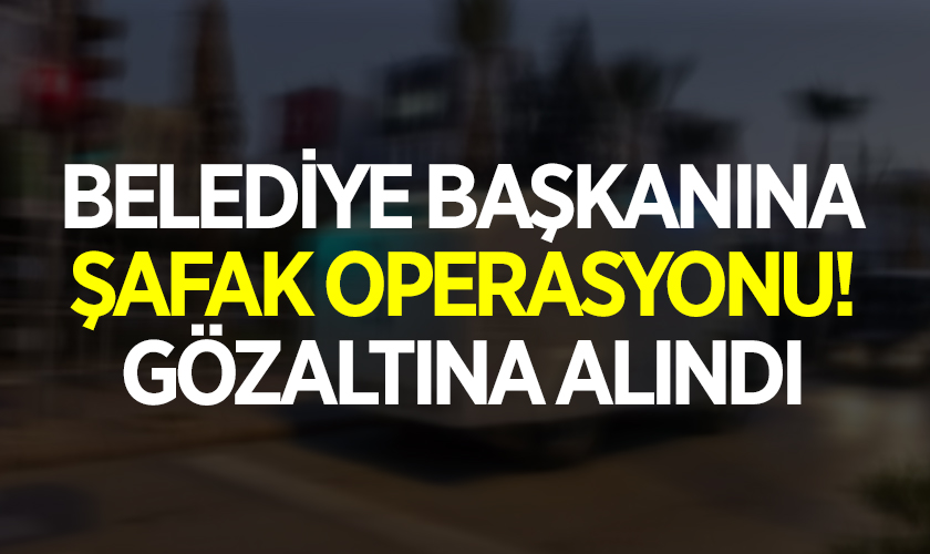 Belediye Başkanına Şafak Operasyonu! Gözaltına Alındı