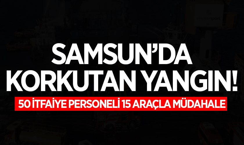 Samsun'da Korkutan Yangın: 50 İtfaiye Personeli 15 Araçla Müdahale