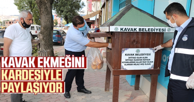 Kavak Ekmeğini Kardeşiyle Paylaşıyor haberi