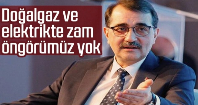 Bakan Dönmez: Doğalgaz ve elektrikte zam öngörümüz yok