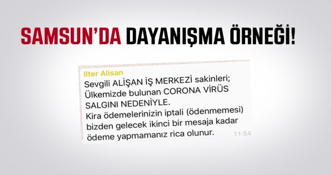 Samsun'da dayanışma örneği!