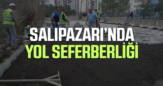 Salıpazarı'nda Yol Seferberliği