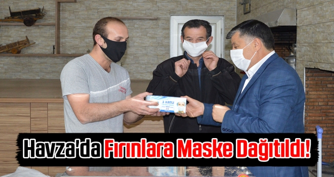 Havza'da Fırınlara Maske Dağıtıldı!