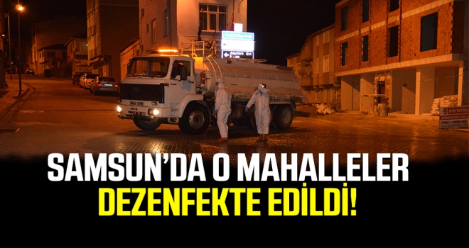 Samsun'da o mahalleler dezenfekte edildi!