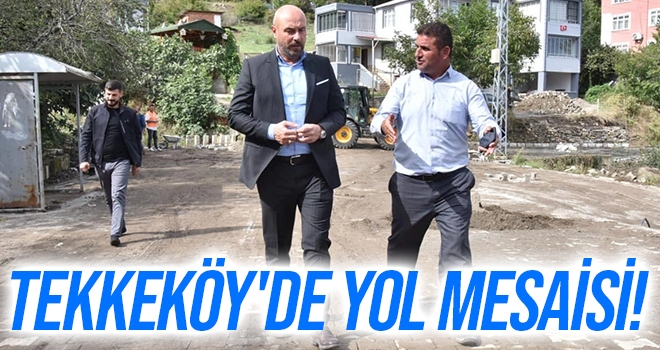 Tekkeköy'de yol mesaisi! Ekipler zamanla yarışıyor