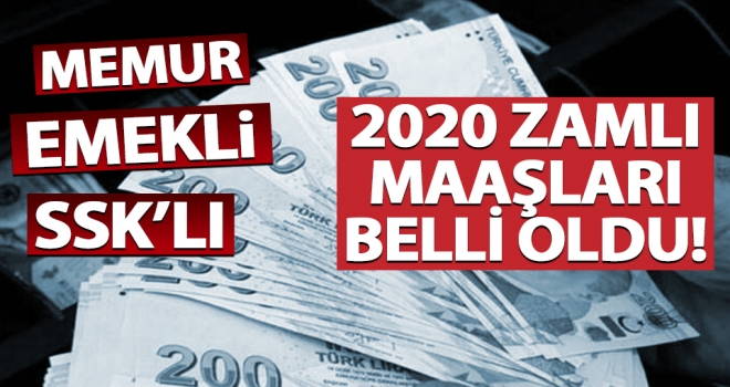 2020 Zamlı maaşlar belli oldu! Kim ne kadar alacak?