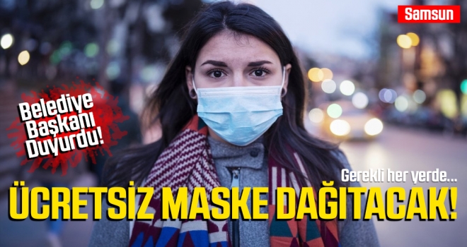 Belediye ücretsiz maske dağıtıyor..!