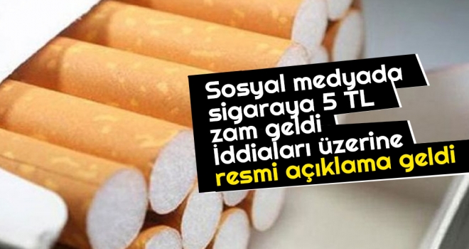 Sigaraya Zam Gelmedi Açıklaması