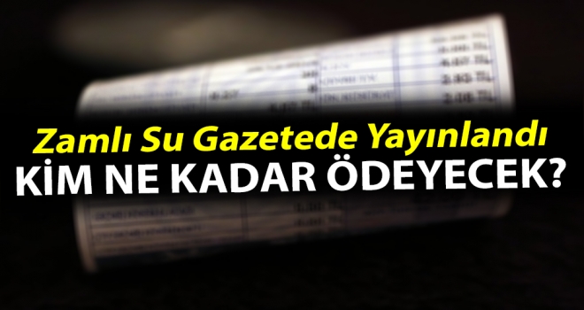 Zamlı Su Gazetede Yayınlandı