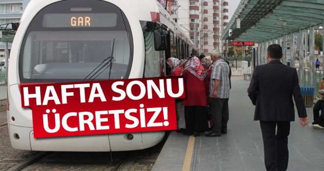 Samsun'da haftasonu ulaşım ücretsiz