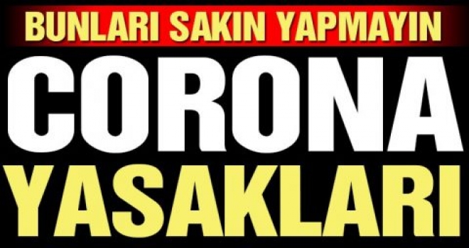 Corona virüsü yasakları