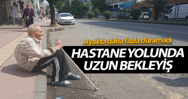 Hastane yolunda uzun bekleyiş