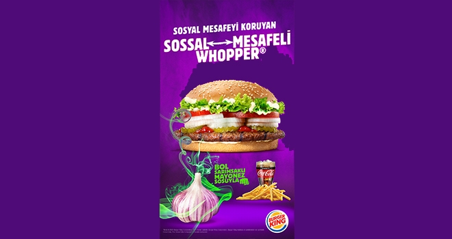 Burger King Sosyal Mesafeyi Sosyal Mesafeli Whopper ile Koruyor