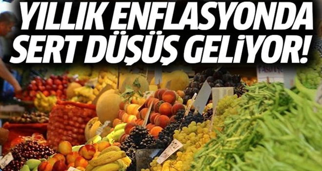 Yıllık enflasyonda sert düşüş geliyor