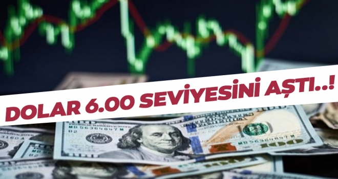 Dolar 6.00 seviyesini aştı..!