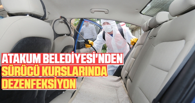 Atakum Belediyesi’nden Sürücü Kurslarında Dezenfeksiyon